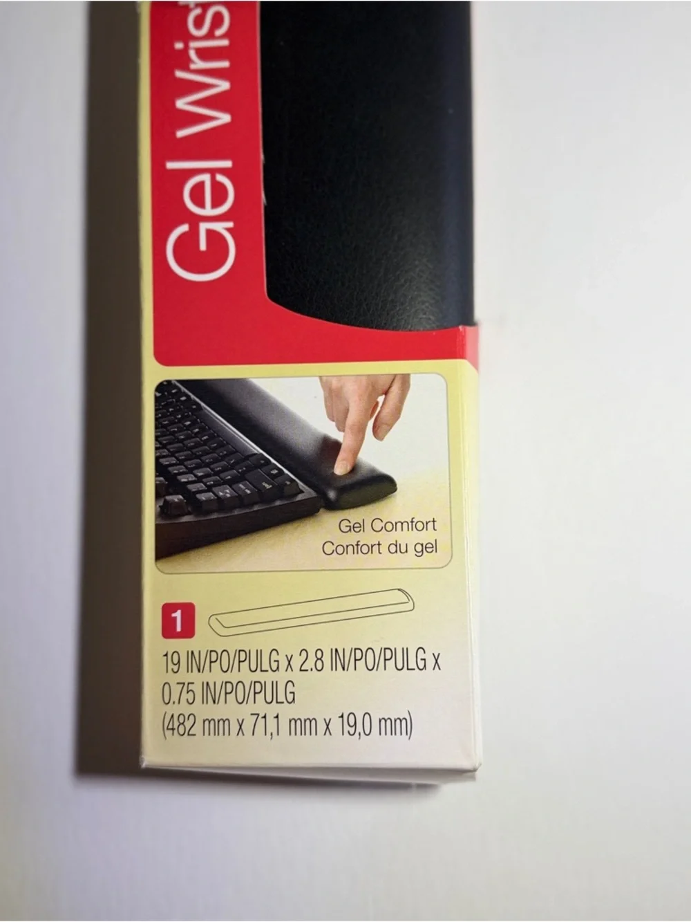 3M Black Gel Wrist Rest for Keyboard